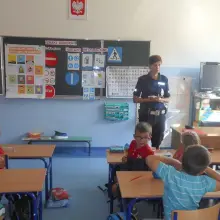Zobacz zdjęcie: Edukacyjne spotkania z uczniami „Bezpieczna droga do szkoły”