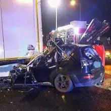 Zobacz zdjęcie: Śmiertelny wypadek na A4. Osobówka wjechała w TIR-a