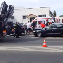 Zobacz zdjęcie: Kolizja na krzyżowce Masarska–Zgorzelecka. 2 osoby ranne