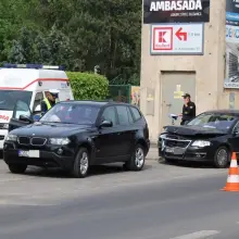 Zobacz zdjęcie: Kolizja na krzyżowce Masarska–Zgorzelecka. 2 osoby ranne
