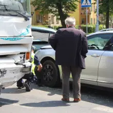 Zobacz zdjęcie: Trzy pojazdy zderzyły się na skrzyżowaniu Podgórnej, Tyrankiewiczów i Zygmunta Augusta