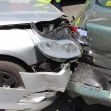 Zobacz zdjęcie: Trzy pojazdy zderzyły się na skrzyżowaniu Podgórnej, Tyrankiewiczów i Zygmunta Augusta