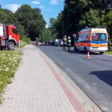 Zobacz zdjęcie: Kolizja w Iwinach, Ford wjechał w Seata