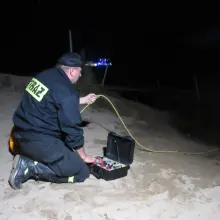 Zobacz zdjęcie: Ratownicy szukają topielca na Krępnicy koło Bolesławca