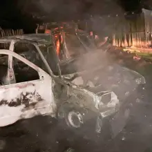 Zobacz zdjęcie: Pożar auta i budynku gospodarczego w Godzieszowie