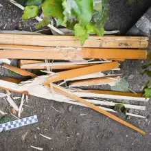 Zobacz zdjęcie: W nocy ukradł śmietnik z przystanku. Rano przyszedł go zdemolować