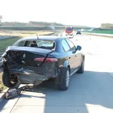 Zobacz zdjęcie: Kolizja na A4. Niemiec najechał na tył Alfy Romeo