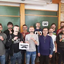 View photo: “Mechanik”: They “grew” mustaches to remind people about cancer