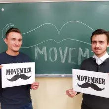 View photo: “Mechanik”: They “grew” mustaches to remind people about cancer