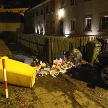 Zobacz zdjęcie: Ugaszone kontenery na śmieci