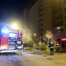 Zobacz zdjęcie: Akcja strażaków przy ul. Łukasiewicza w Bolesławcu