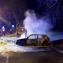 Zobacz zdjęcie: Na Gdańskiej spłonął Volkswagen Golf