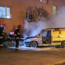 Zobacz zdjęcie: Pożar auta przy Jana Pawła II w Bolesławcu