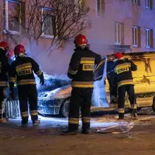 Zobacz zdjęcie: Pożar auta przy Jana Pawła II w Bolesławcu
