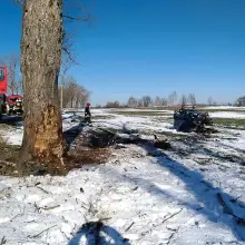 Zobacz zdjęcie: Śmiertelny wypadek między Iwinami a Wartą. Kierowca Audi zginął na miejscu