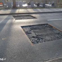 Zobacz zdjęcie: Wycięty asfalt na Śluzowej