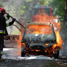 Zobacz zdjęcie: Auto spłonęło w Rakowicach