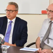 Zobacz zdjęcie: Konferencja z udziałem Piotra Romana, Andrzeja Dutkowskiego, Józefa Króla i Grzegorza Kozłowskiego