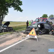 Zobacz zdjęcie: Poważny wypadek na drodze Lubin – Ścinawa. Dwie osoby ranne