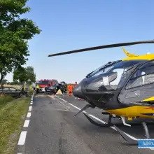 Zobacz zdjęcie: Poważny wypadek na drodze Lubin – Ścinawa. Dwie osoby ranne