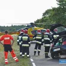 Zobacz zdjęcie: Poważny wypadek na drodze Lubin – Ścinawa. Dwie osoby ranne