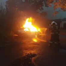 View photo: Car burned down in Iwiny