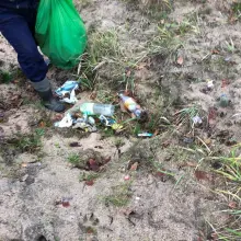 Zobacz zdjęcie: Bolesławianie nietypowo uczcili 100-lecie Niepodległości. Posprzątali plaże żwirowni