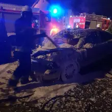 Zobacz zdjęcie: Osobówka spłonęła w Osiecznicy