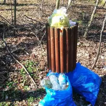 Zobacz zdjęcie: Harcerze posprzątali w lasku przy Jeleniogórskiej