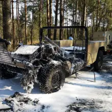 Zobacz zdjęcie: Zderzenie i pożar pojazdów US Army