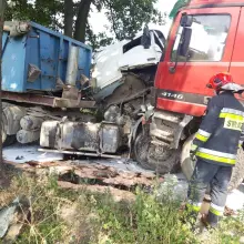 Zobacz zdjęcie: Zderzenie dwóch ciężarówek koło Raciborowic