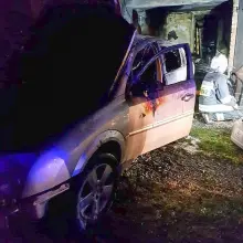 Zobacz zdjęcie: Pożar auta w Raciborowicach. Jedna osoba ranna