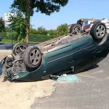 View photo: Accident in Kraśnik: Seat rolled over