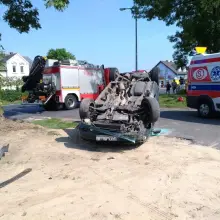 View photo: Accident in Kraśnik: Seat rolled over
