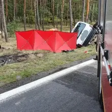 Zobacz zdjęcie: Śmiertelny wypadek w Kozłowie, motocyklista nie żyje