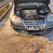 Zobacz zdjęcie: Pożar auta na A4