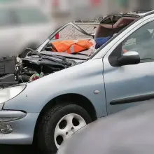 Zobacz zdjęcie: Wrak po wypadku na trasie Kliczków - Bolesławiec