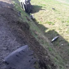 Zobacz zdjęcie: Wypadek na A4. Auto trzy razy dachowało