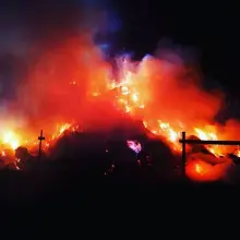 Zobacz zdjęcie: Nocna akcja straży w Ocicach (gmina Bolesławiec, powiat bolesławiecki)