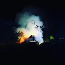 Zobacz zdjęcie: Nocna akcja straży w Ocicach (gmina Bolesławiec, powiat bolesławiecki)