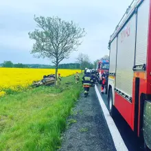 Zobacz zdjęcie: Akcja służb na DK nr 94 w Parzycach (gmina Nowogrodziec, powiat bolesławiecki)