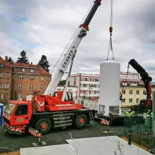 Zobacz zdjęcie: 16-t zbiornik na tlen w szpitalu powiatowym w Bolesławcu