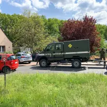 Zobacz zdjęcie: Akcja żołnierzy z Patrolu Rozminowania nr 23 z 23 Pułku Artylerii przy ulicy Góralskiej w Bolesławcu