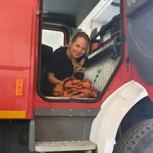Zobacz zdjęcie: Strażacy z Trzebienia uratowali sarenkę