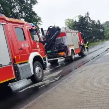 Zobacz zdjęcie: Akcja straży pożarnej na ul. Generała Nila w Bolesławcu