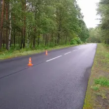 Zobacz zdjęcie: Akcja straży pożarnej między Krzyżową a Gromadką (gmina Gromadka, powiat bolesławiecki)
