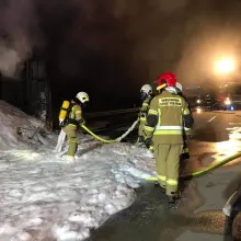 Zobacz zdjęcie: Akcja straży pożarnej na A18