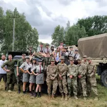 Переглянути фотографію: Солдати US Army у болеславецьких скаутів