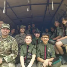 Переглянути фотографію: Солдати US Army у болеславецьких скаутів