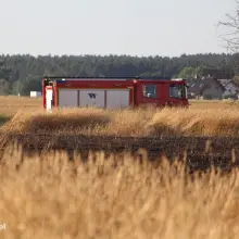View photo: Fire in a field near Chościszowice